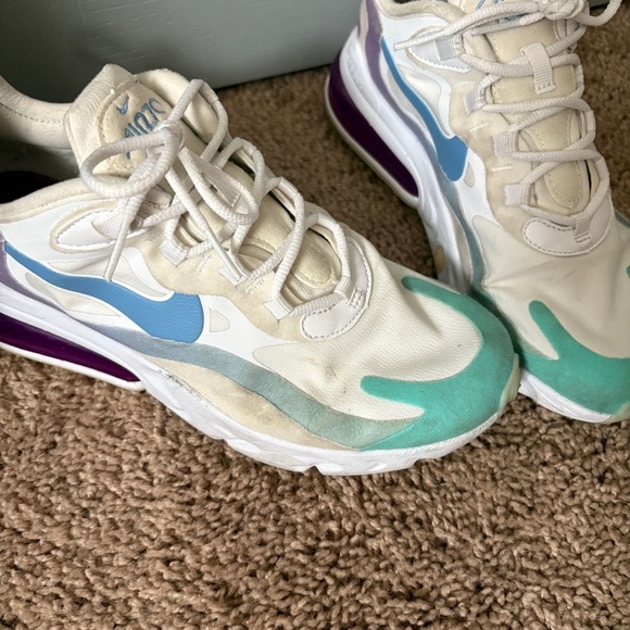 Nike Women's Air Max 270 React Gradient Shift Aurora Purple Size 7.5 - Picture 5 of 13